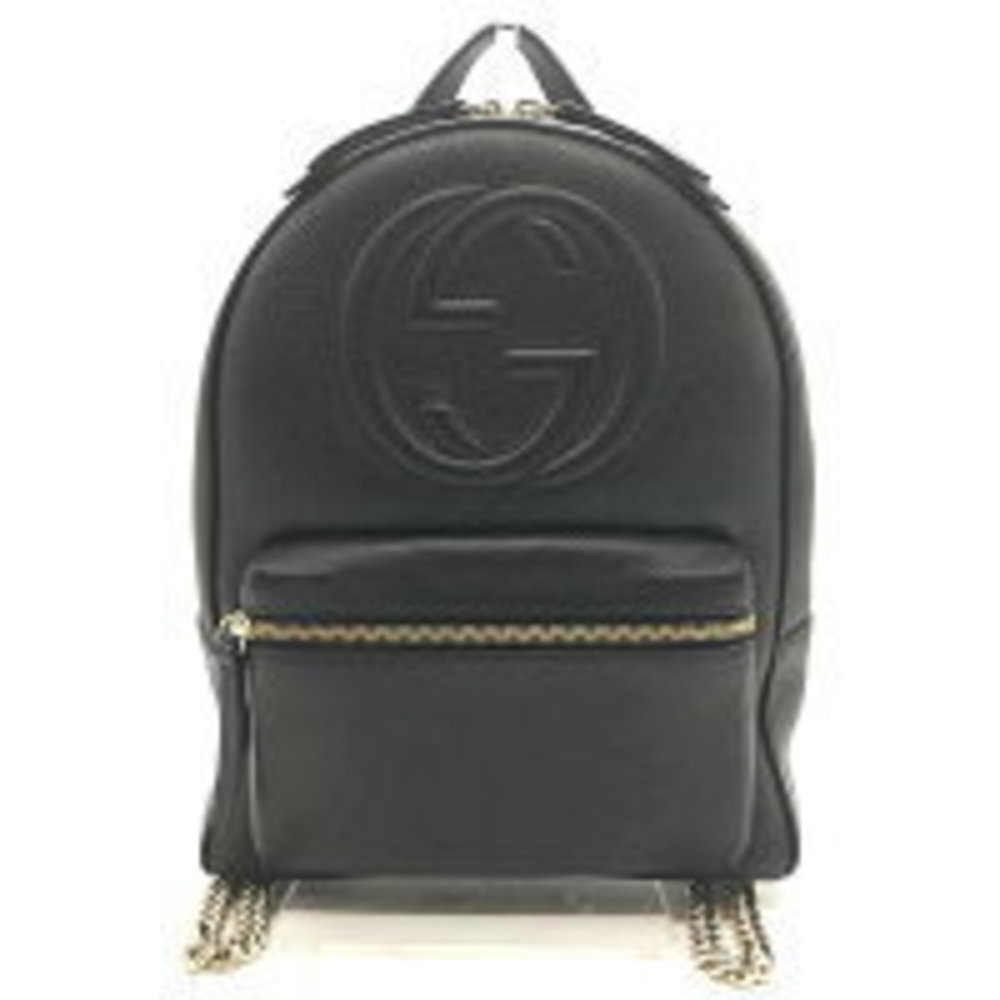 Gucci Soho Interlocking B Black Backpack Leather … - image 2